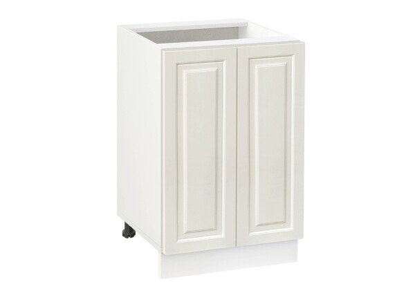 Долен модул с две врати и рафт Винтидж 502 Бял - Каймак