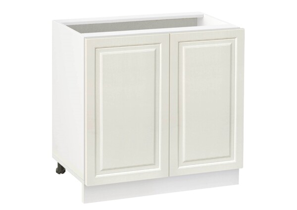 Долен модул с две врати и рафт Винтидж 1002 Бял - Каймак