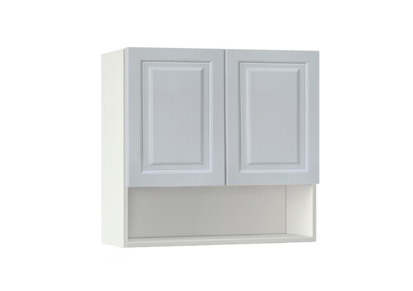 Горен модул с ниша и две врати Винтидж 80P Бял - Грижио