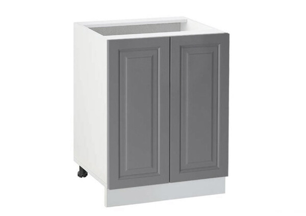 Долен модул с две врати и рафт Винтидж 602 Бял - Велвет