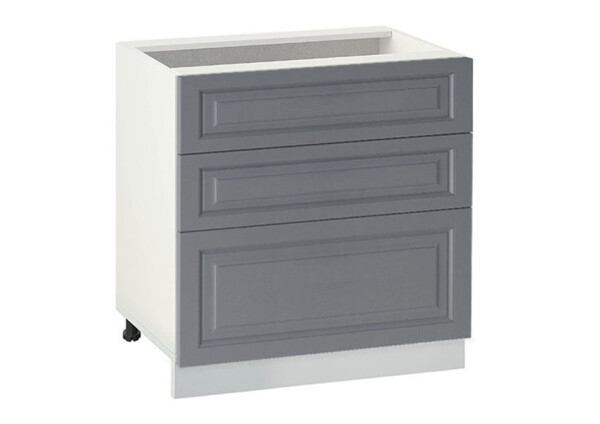 Долен модул с три чекмеджета Винтидж 803 Бял - Велвет