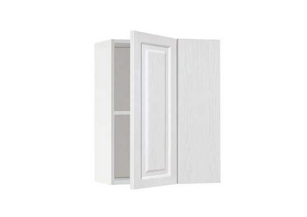 Горен модул ъглов с рафт Винтидж 61 Бял - Бял