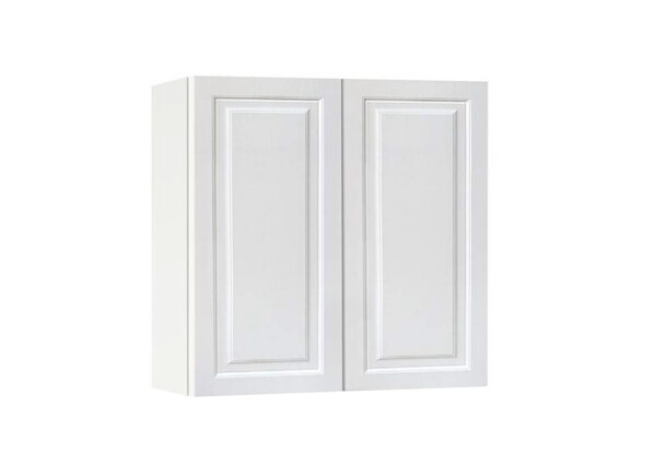 Горен модул с две врати и рафт Винтидж 80 Бял - Бял