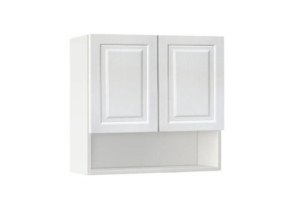 Горен модул с ниша и две врати Винтидж 80P Бял - Бял