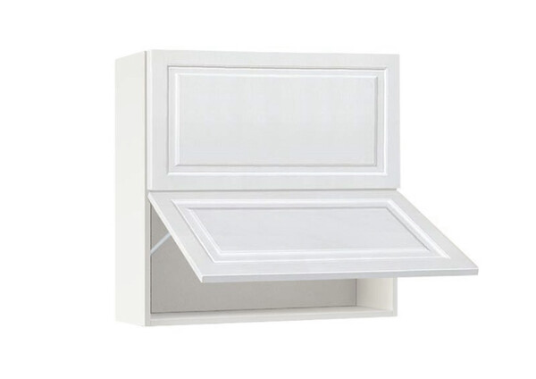 Горен модул с две хоризонтални врати Винтидж 80Г Бял - Бял