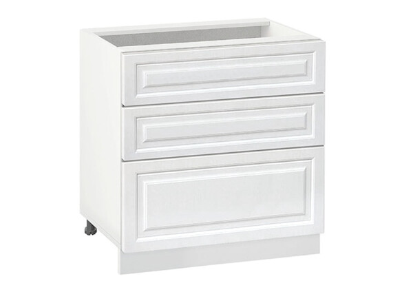 Долен модул с три чекмеджета Винтидж 803 Бял - Бял