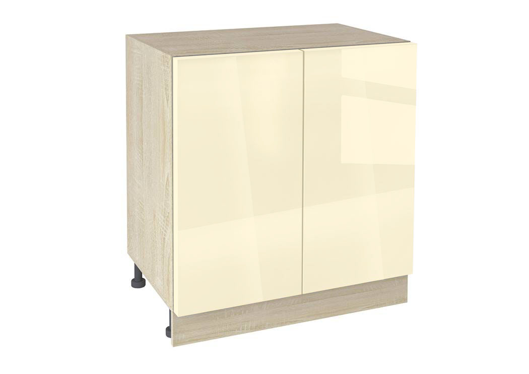 Долен модул с две врати и рафт Глосмакс 802 Сонома - Айвъри