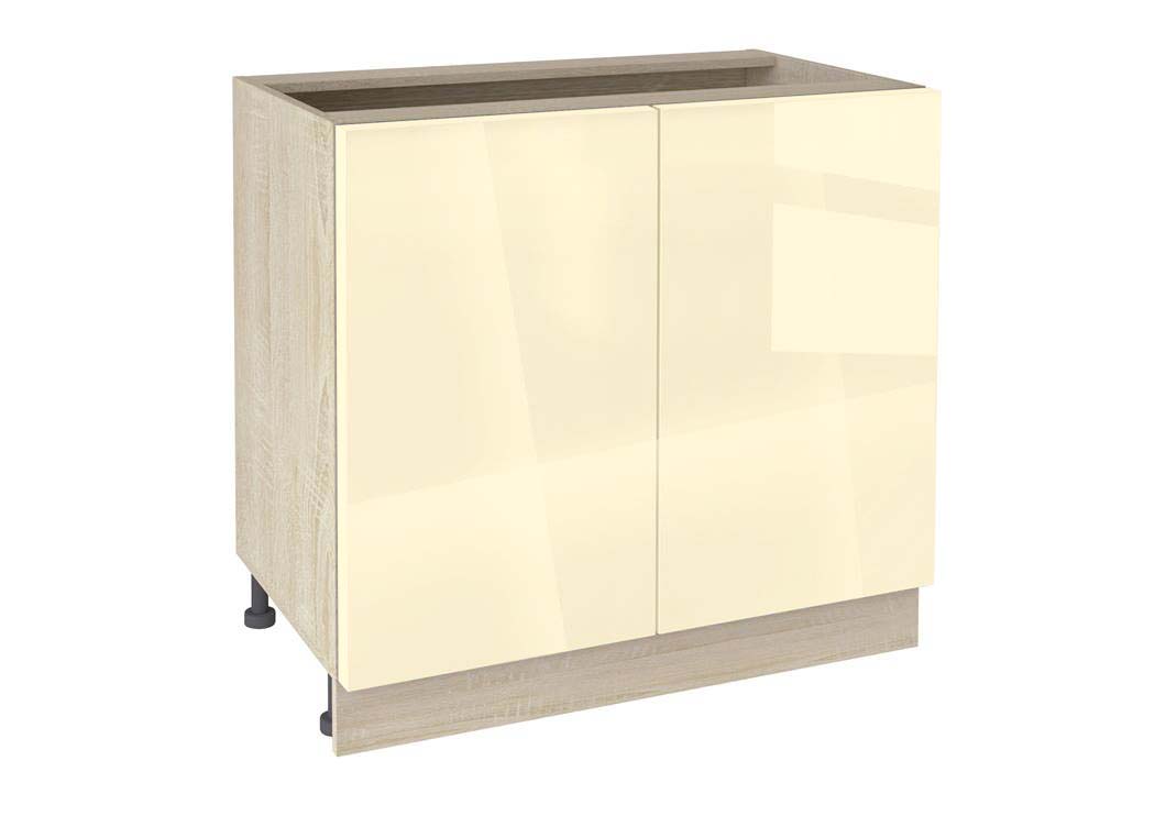 Долен модул с две врати и рафт Глосмакс 1002 Сонома - Айвъри