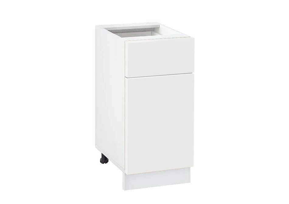 Долен модул с врата и чекмедже Мат 411 Бял - Бял мат