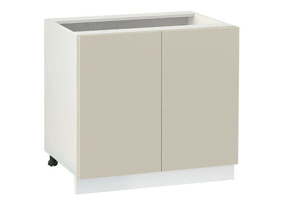 Долен модул с две врати и рафт Мат 1002 Бял - Бежаво
