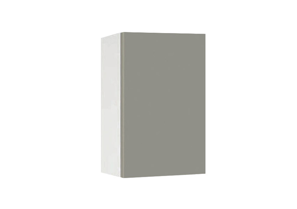 Горен модул с врата и рафт Мат 4М Бял - Сив