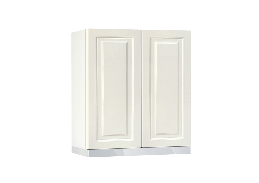 Горен модул с две врати и рафт за абсорбатор Винтидж 60А Бял - Каймак