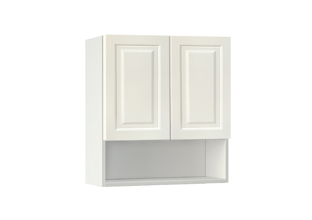 Горен модул с ниша и две врати Винтидж 60P Бял - Каймак