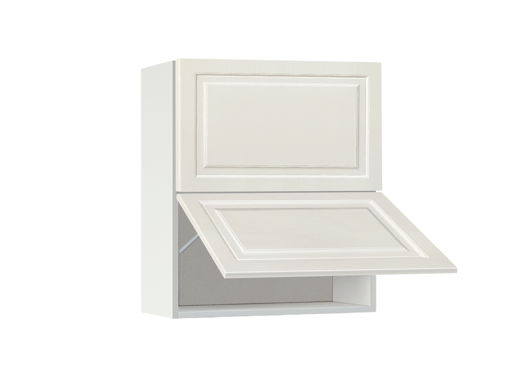 Горен модул с две хоризонтални врати Винтидж 60Г Бял - Каймак