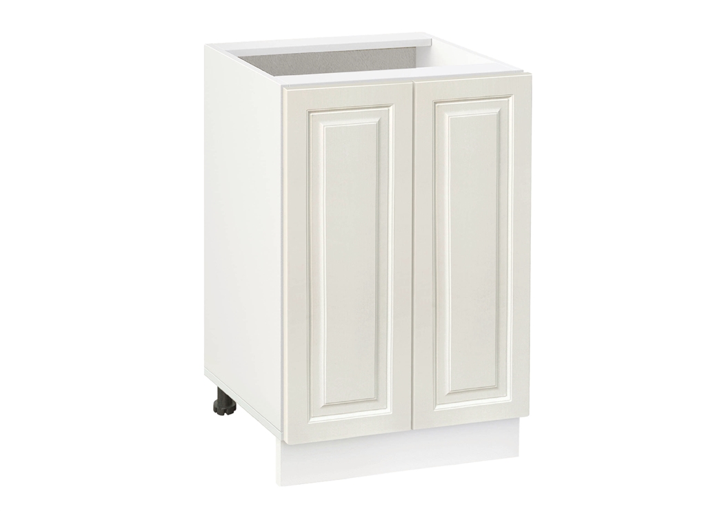 Долен модул с две врати и рафт Винтидж 502 Бял - Каймак