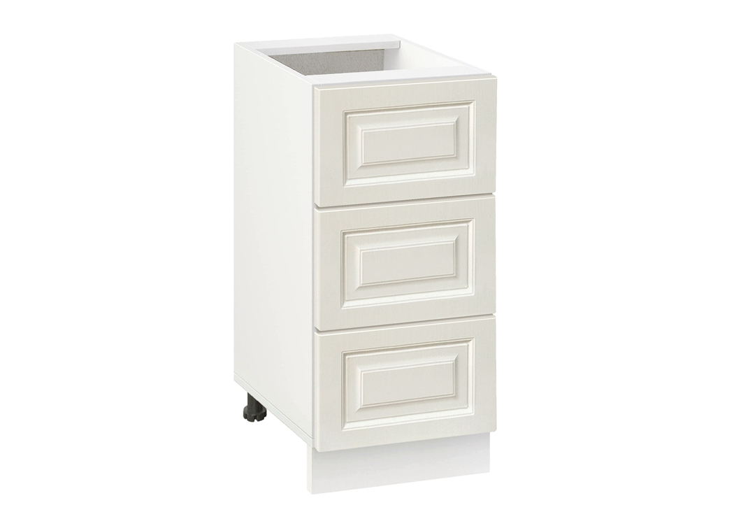 Долен модул с три чекмеджета Винтидж 403 Бял - Каймак