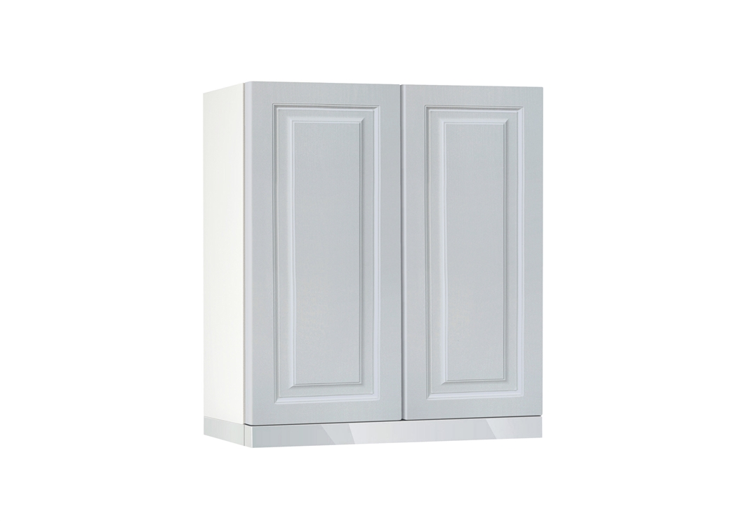 Горен модул с две врати и рафт за абсорбатор Винтидж 60А Бял - Грижио