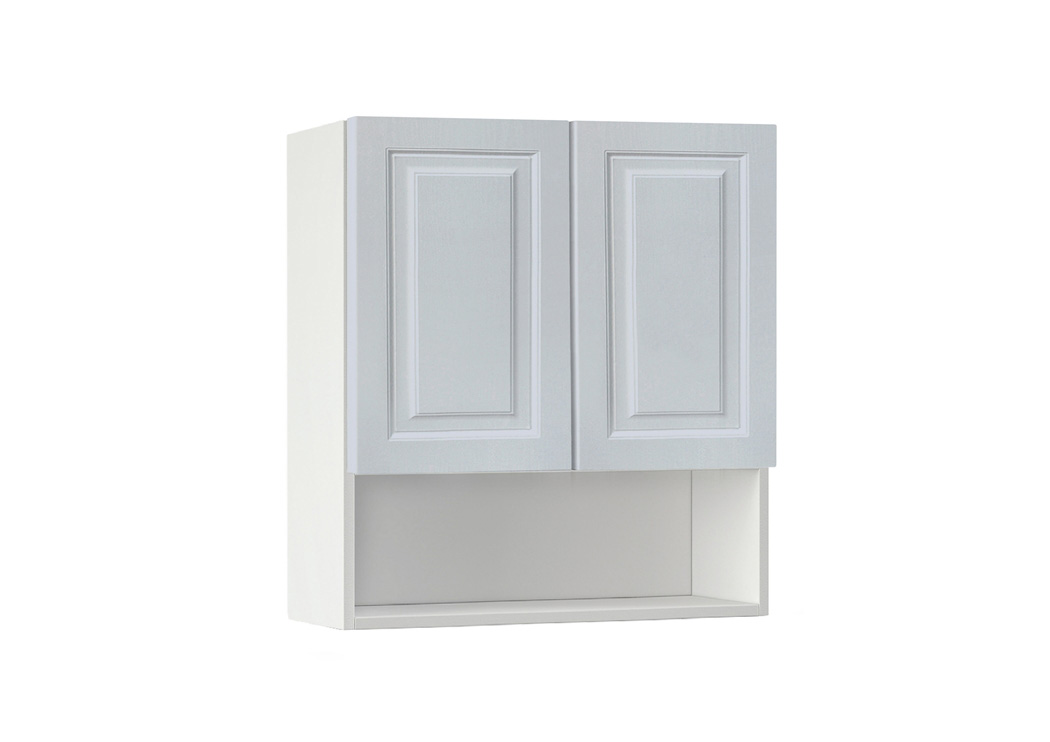 Горен модул с ниша и две врати Винтидж 60P Бял - Грижио