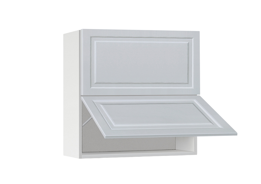 Горен модул с две хоризонтални врати Винтидж 80Г Бял - Грижио